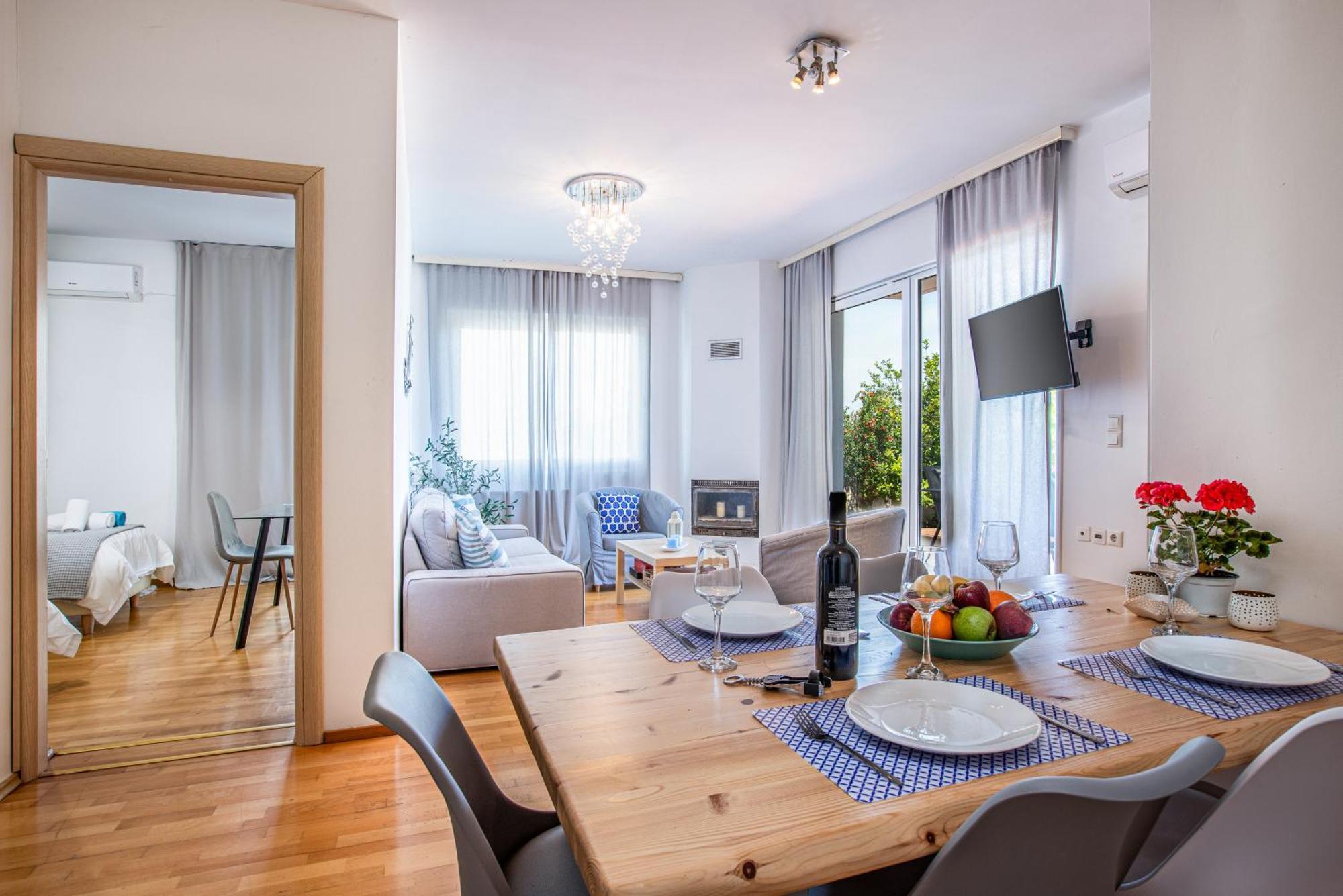 Dimitra Apartment With Private Pool And Sea View -The Ground Floor Of A Two Storey Building Daratsos Exteriér fotografie