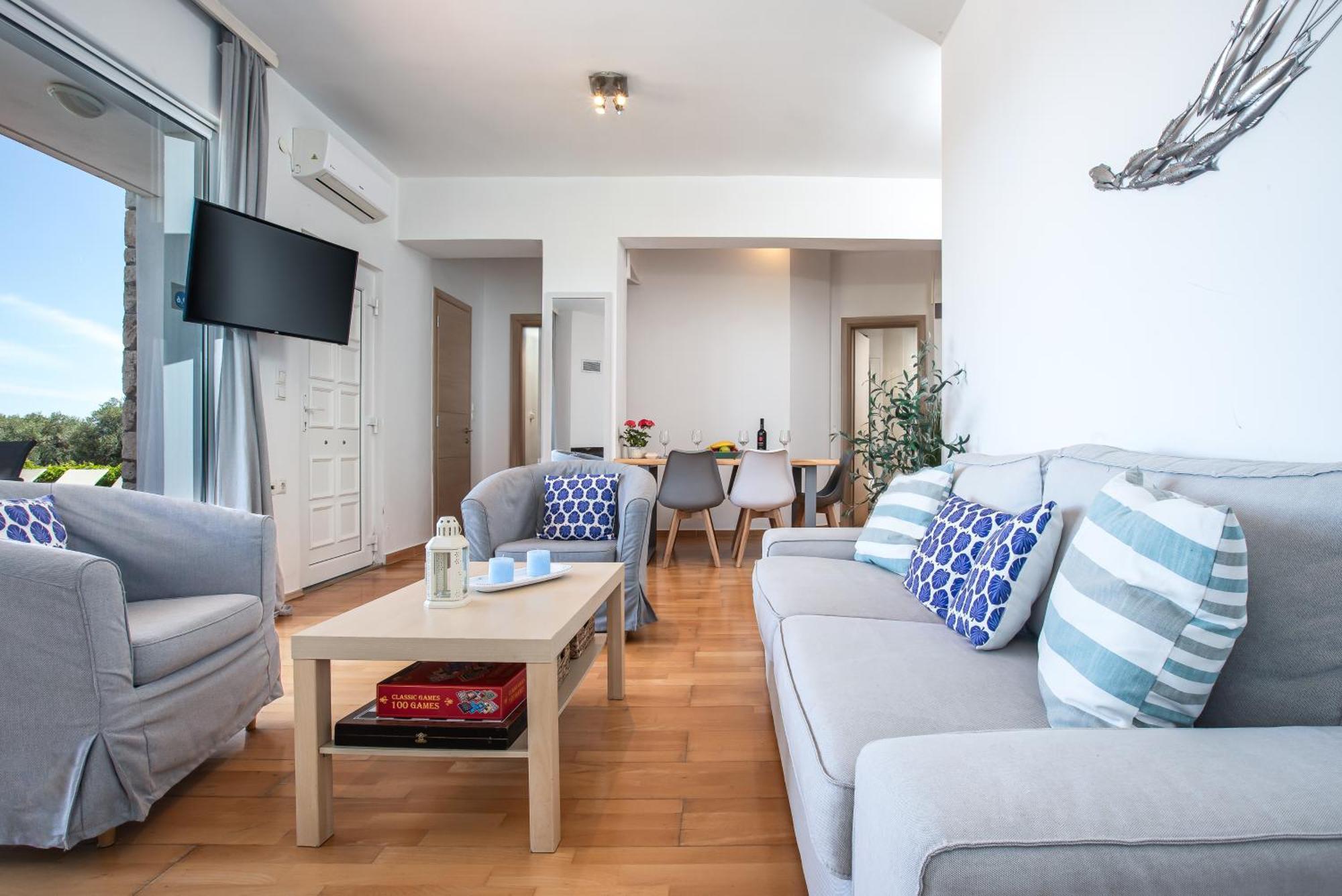 Dimitra Apartment With Private Pool And Sea View -The Ground Floor Of A Two Storey Building Daratsos Exteriér fotografie