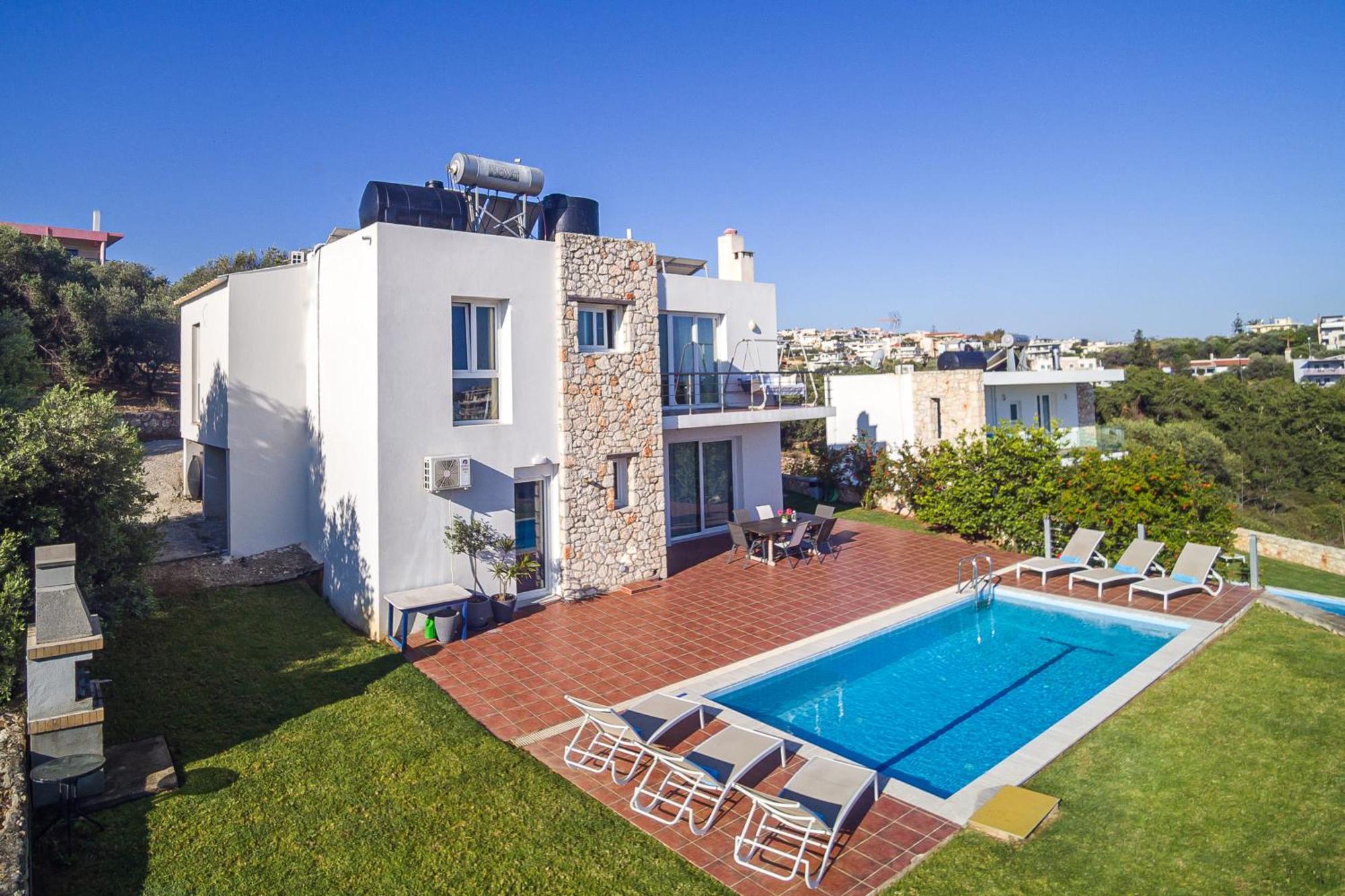Dimitra Apartment With Private Pool And Sea View -The Ground Floor Of A Two Storey Building Daratsos Exteriér fotografie